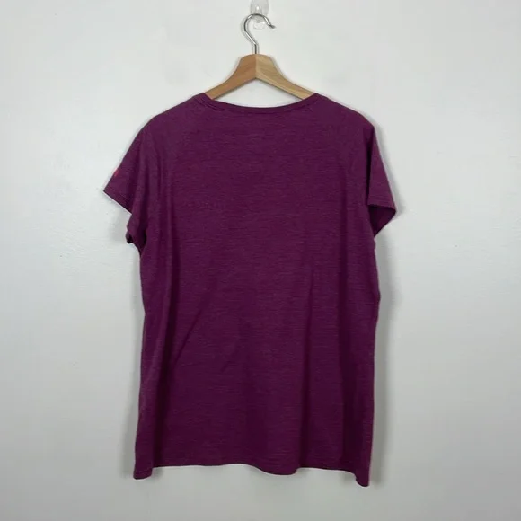 The North Face Womens XXL Short Sleeve Pullover Casual Purple Scoop Neck T Shirt - Picture 4 of 9